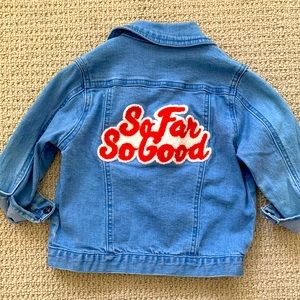 Seed Heritage Cute Graphic Denim Jacket Size 2
